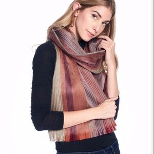 SHUPACA ALPACA MULTI-COLOR FRINGE SCARF